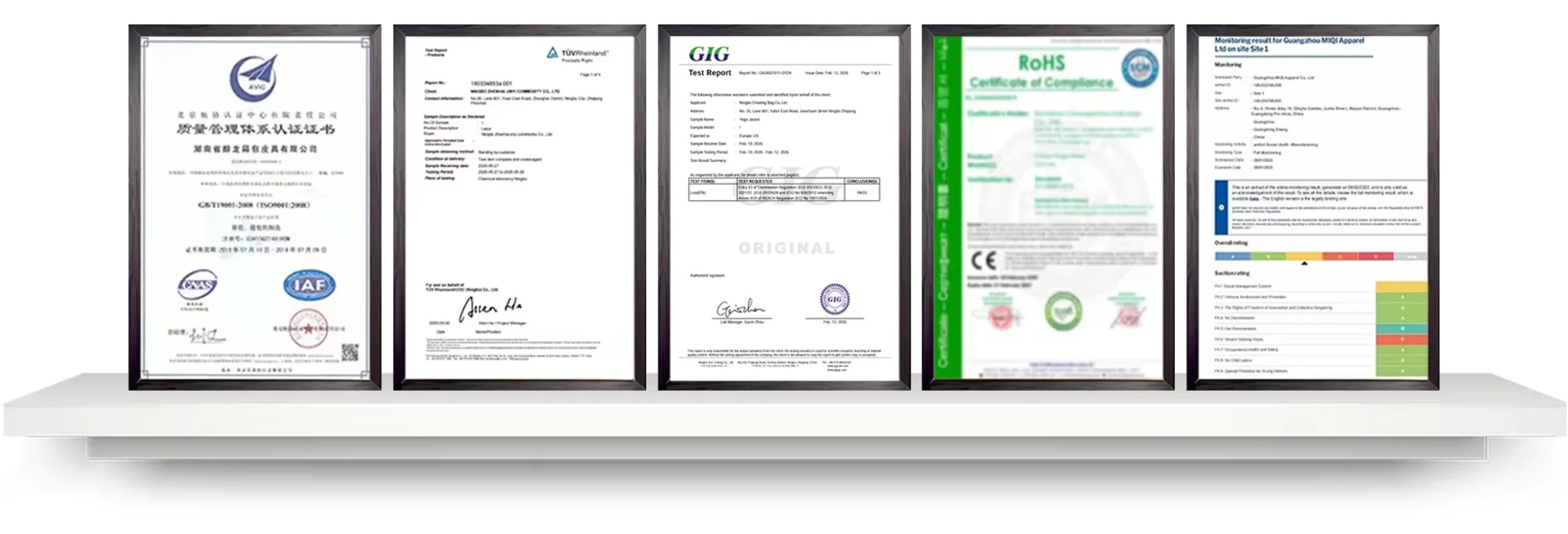 Eliaiding certifications